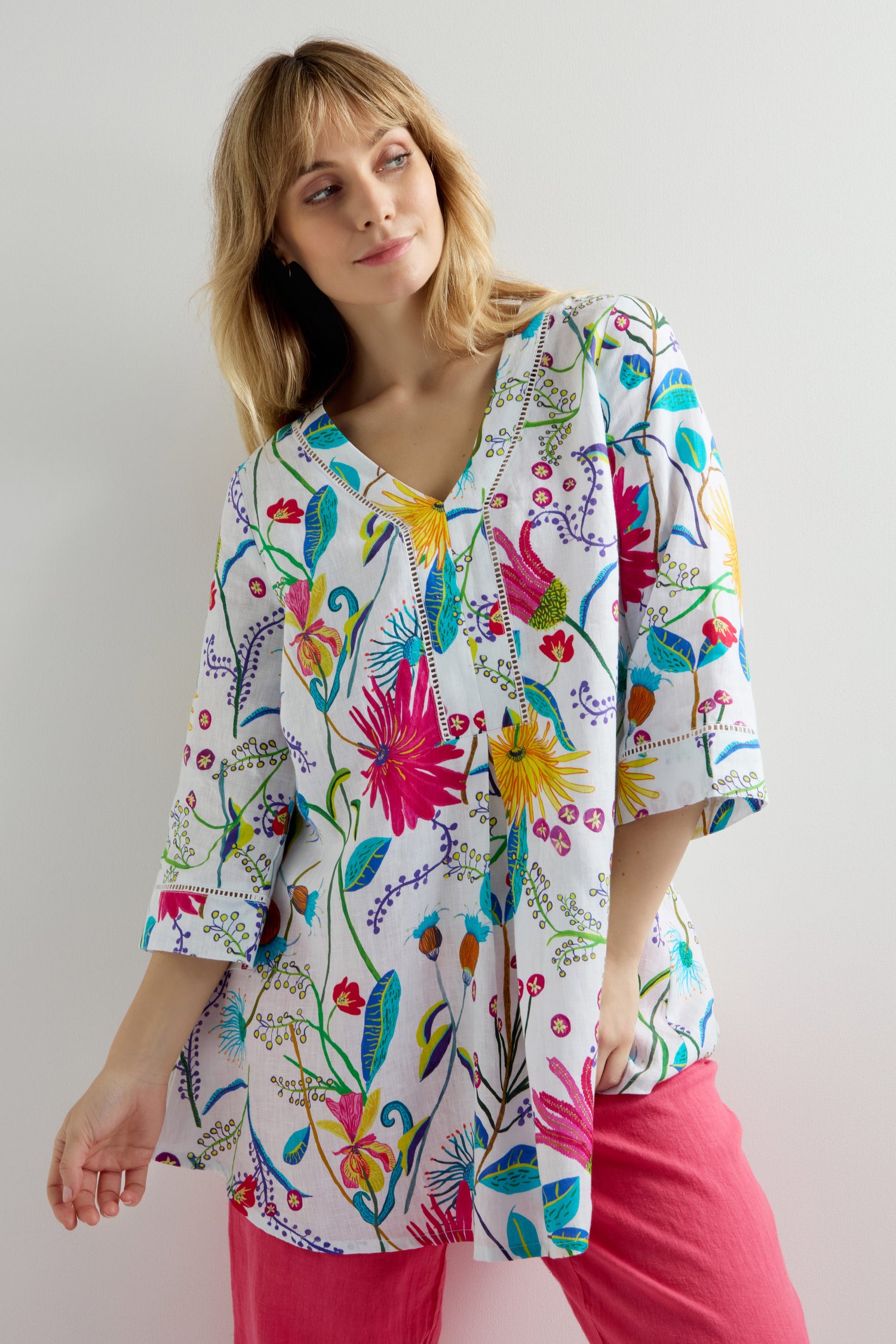 Wild Garden Linen Tunic