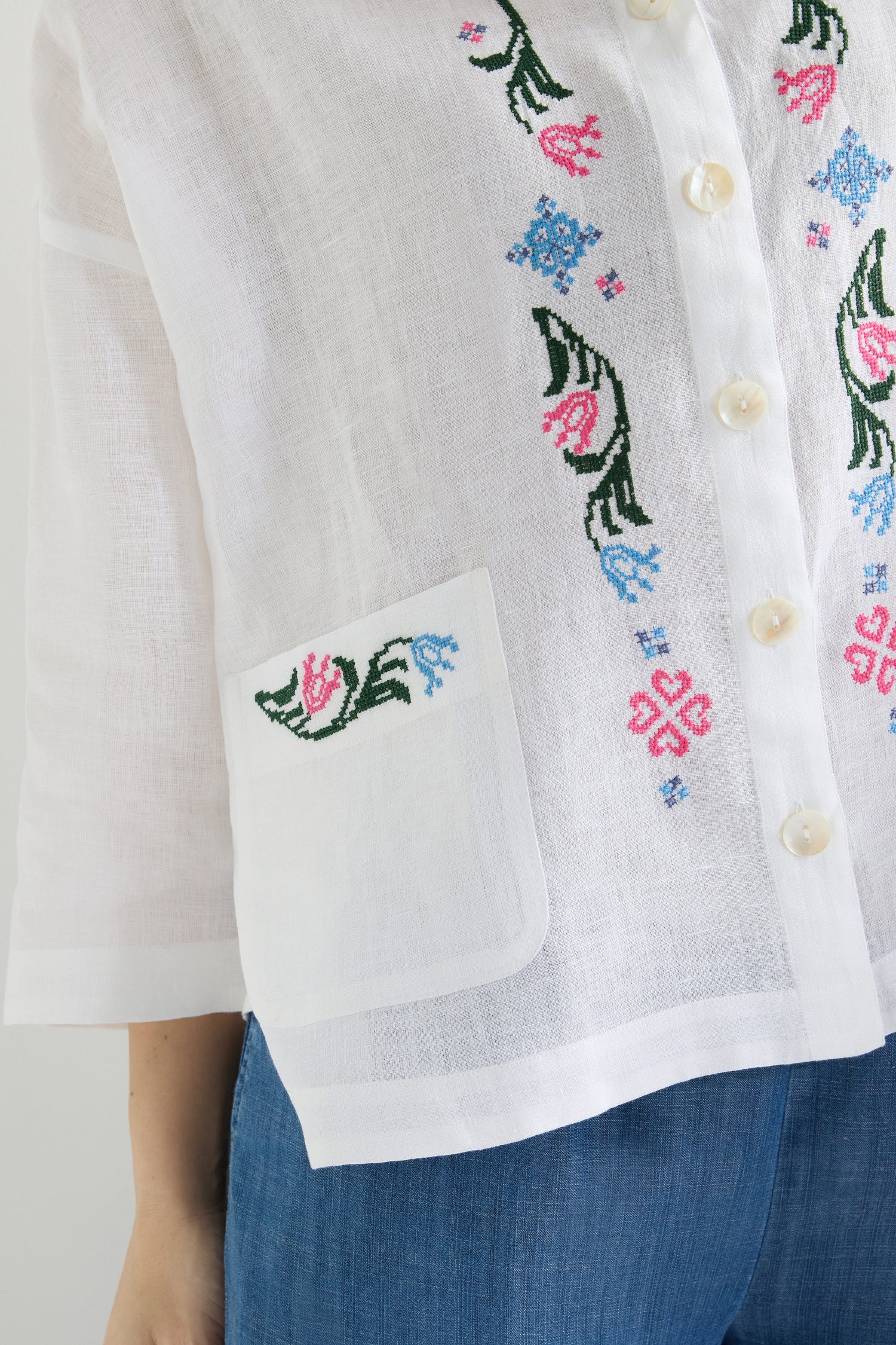 Cross Stitch Embroidered Shirt