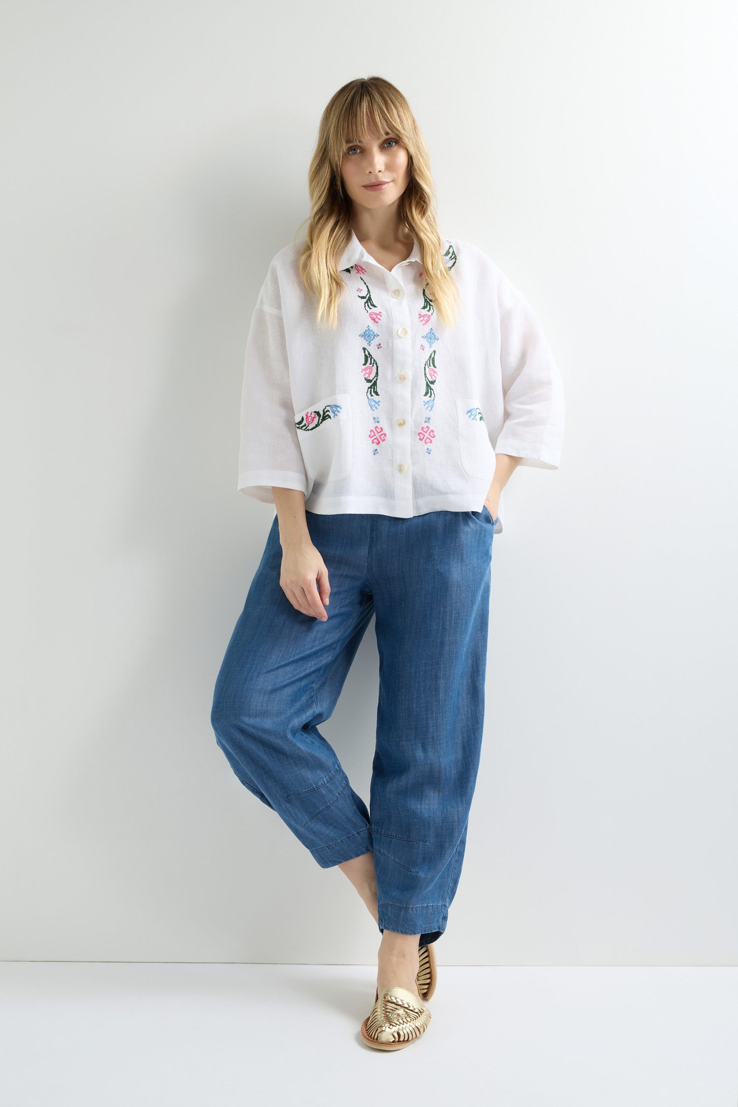Cross Stitch Embroidered Shirt