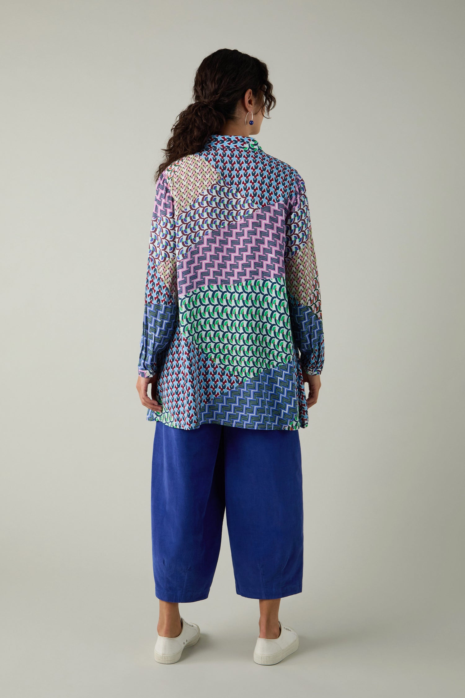 Geo Patchwork Print Shirt