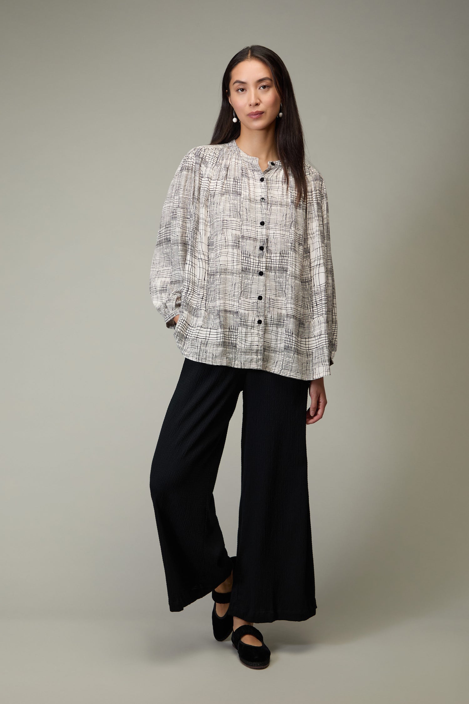 Etched Check Print Shirt