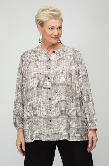 Etched Check Print Shirt