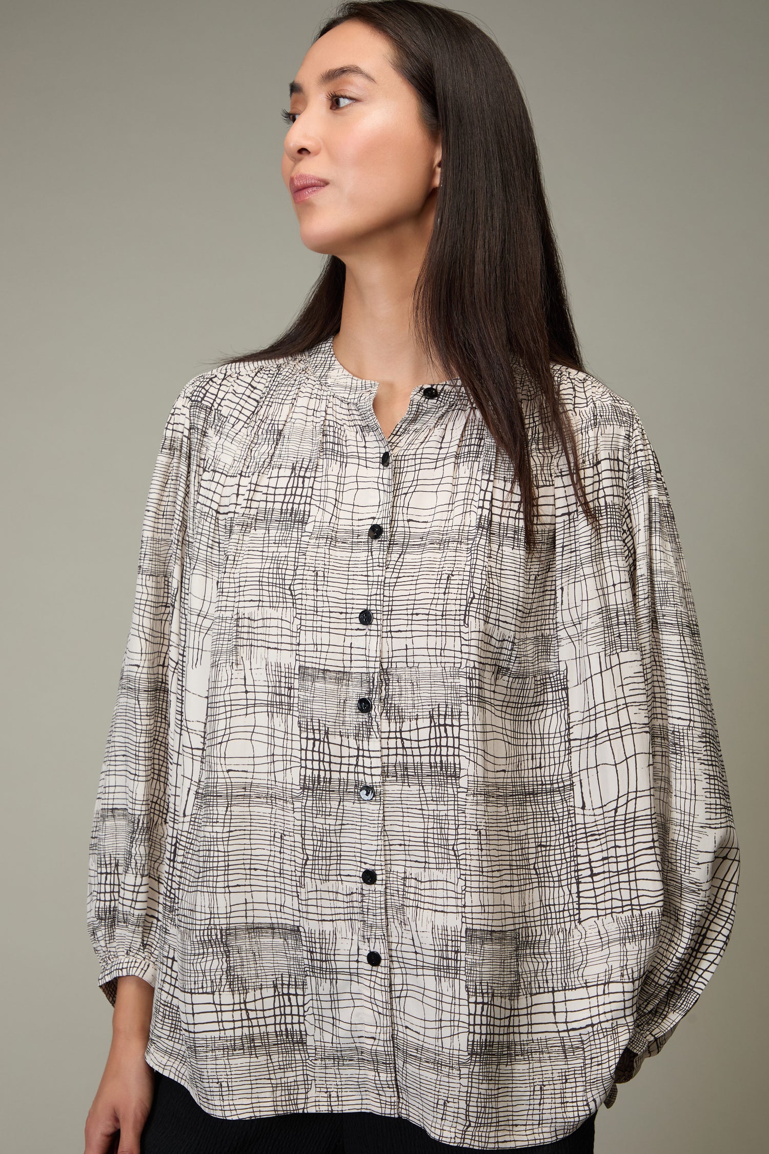 Etched Check Print Shirt