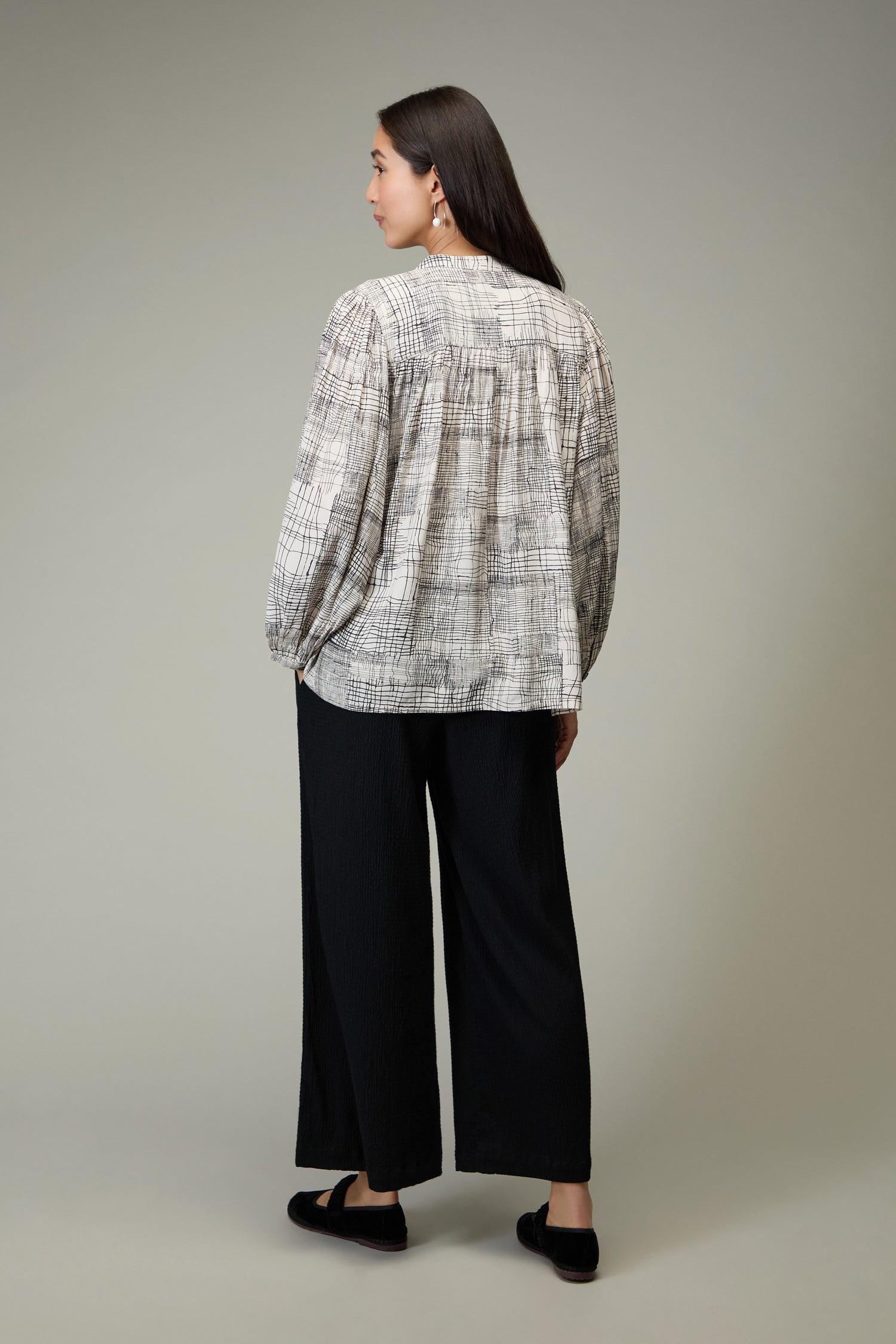 Etched Check Print Shirt
