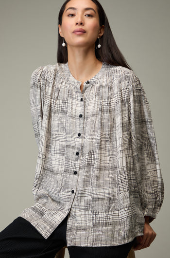 Etched Check Print Shirt