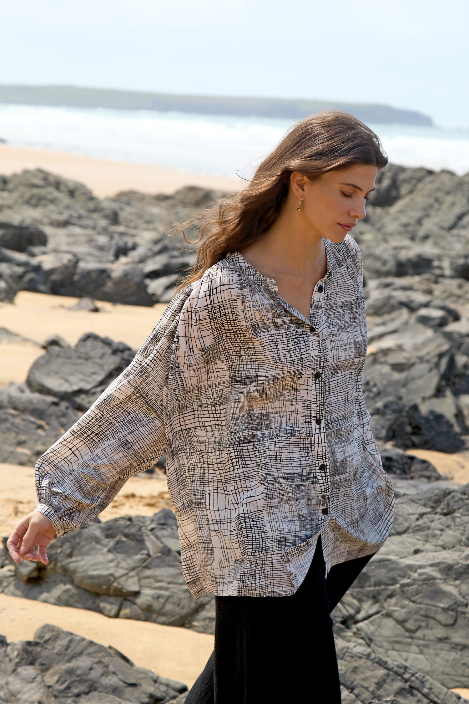 Etched Check Print Shirt