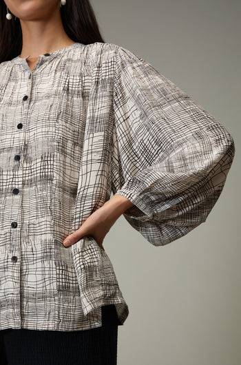 Etched Check Print Shirt