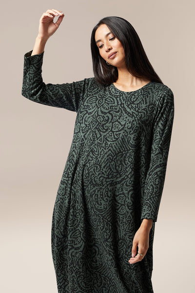 Baroque Jacquard Jersey Dress – Sahara