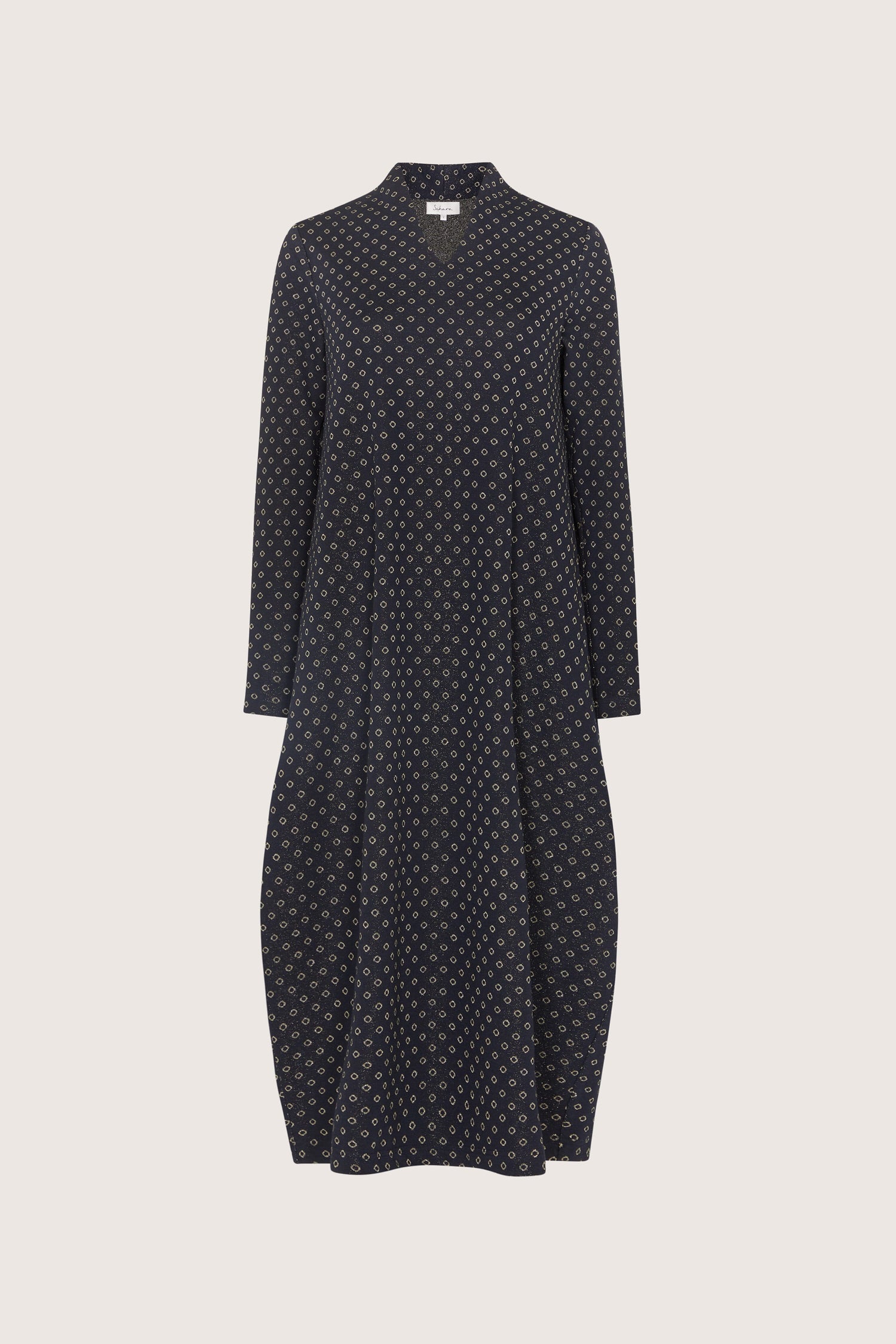 A Lurex Spot Jersey Dress with a spotted pattern on it.