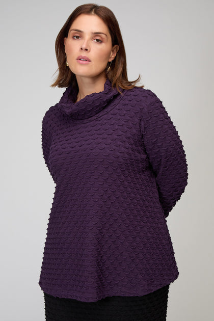 Origami Jersey Cowl Neck Top