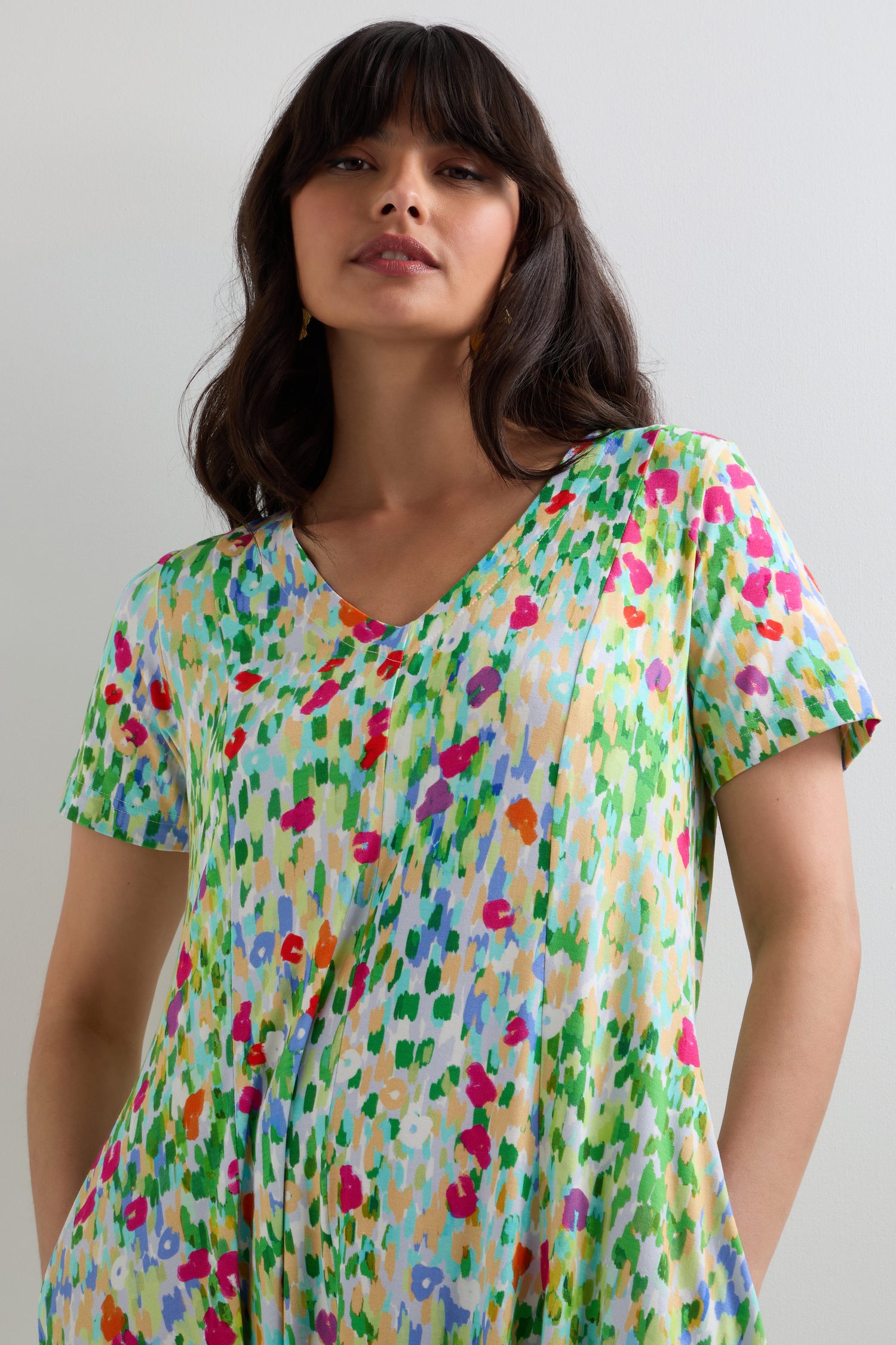 Impressionist Garden Jersey Dress