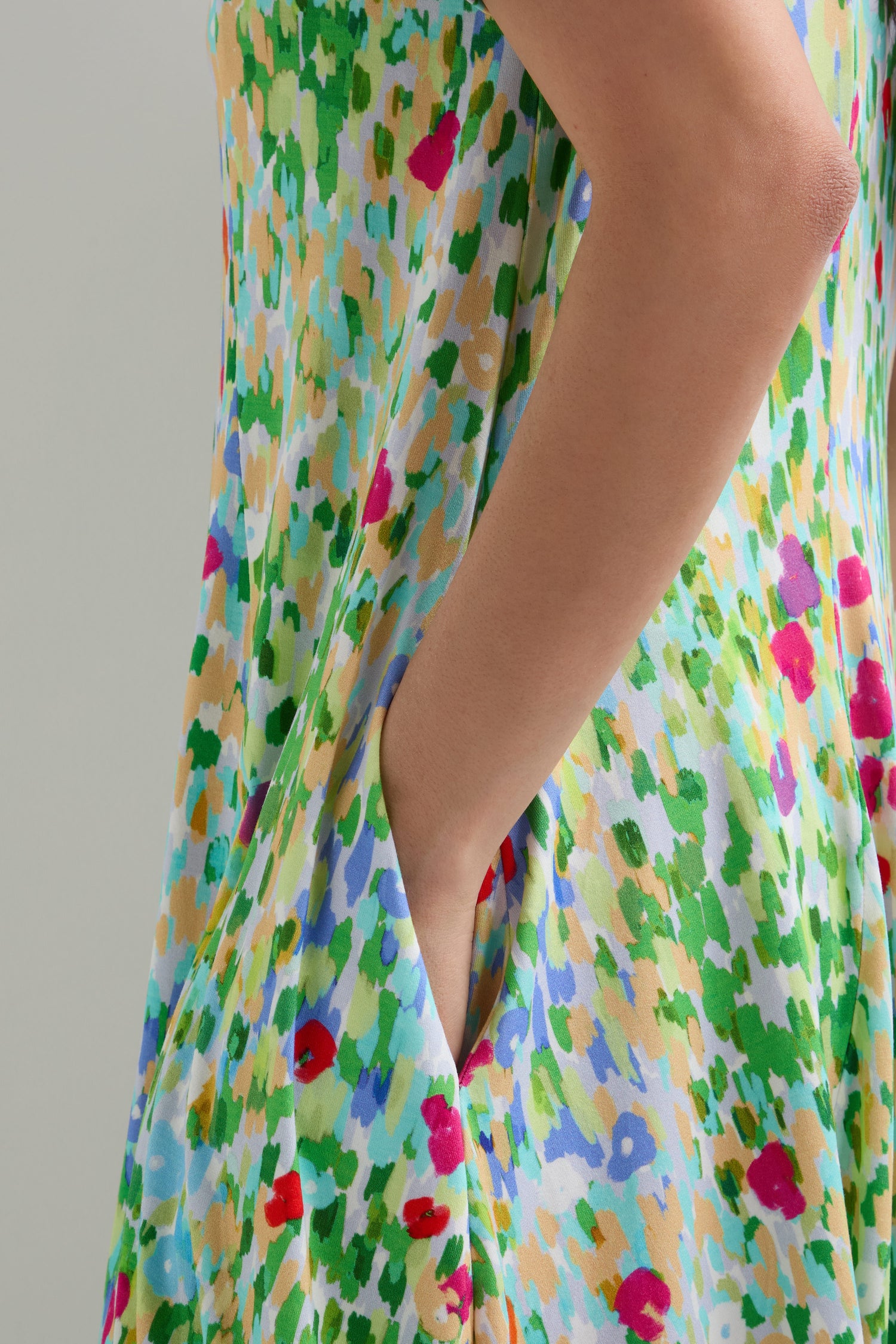 Impressionist Garden Jersey Dress
