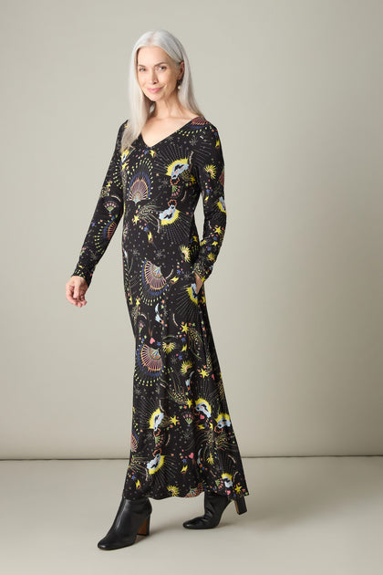 Celestial Dreams Jersey A Line Maxi Dress