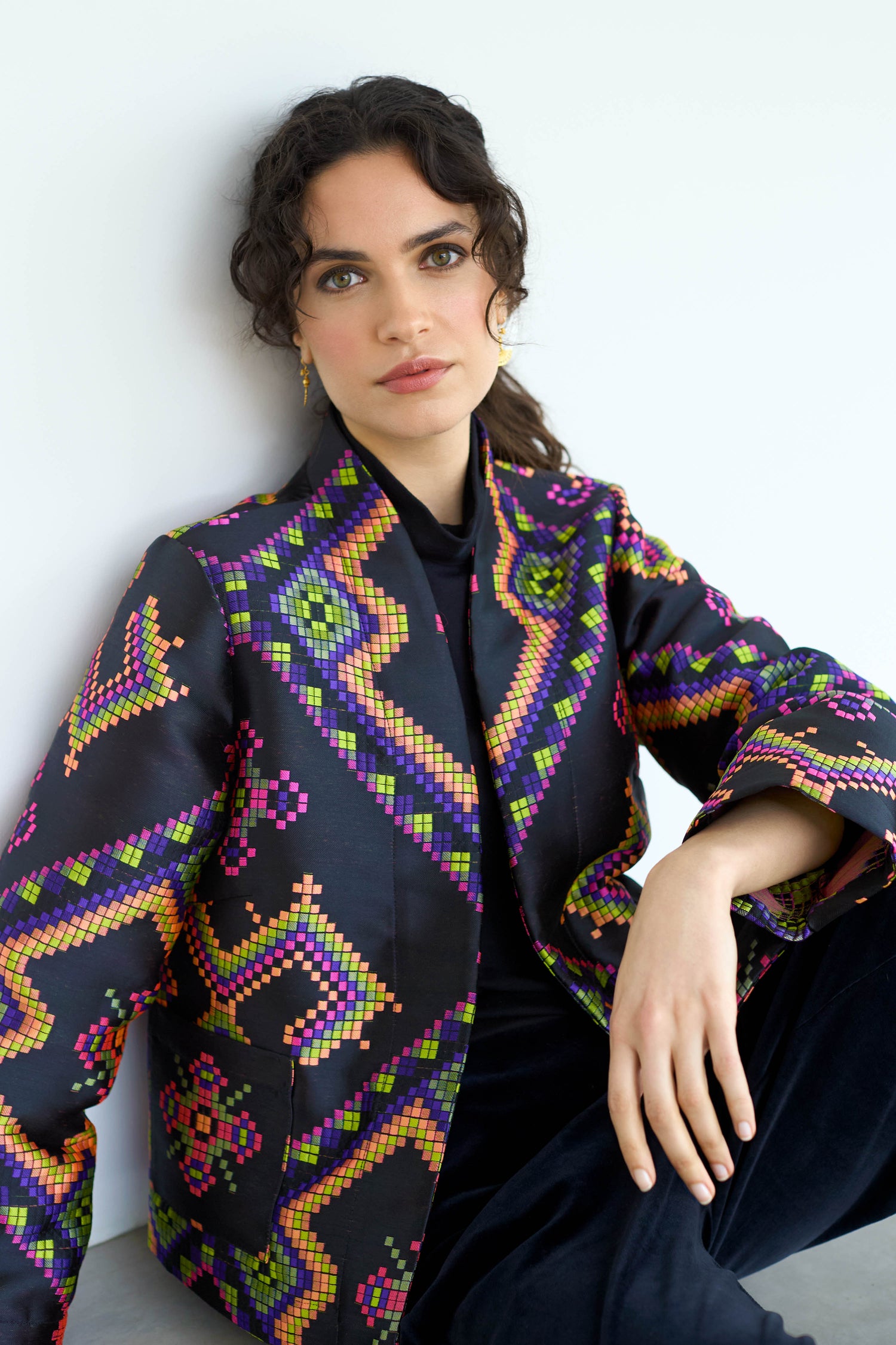 Pixelated Jacquard Jacket