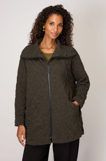 Geo Quilted Cotton Jacket