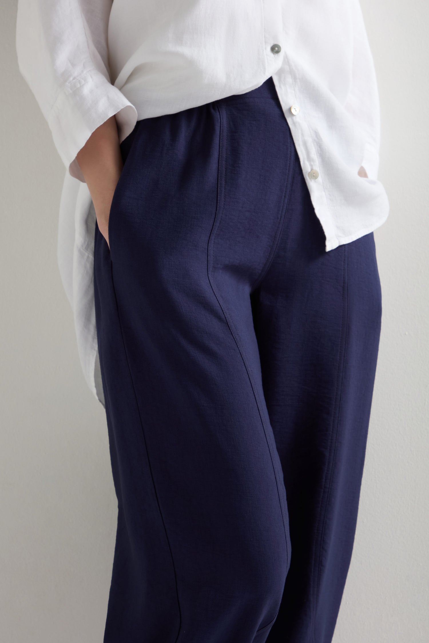 Textured Viscose Bubble Trouser