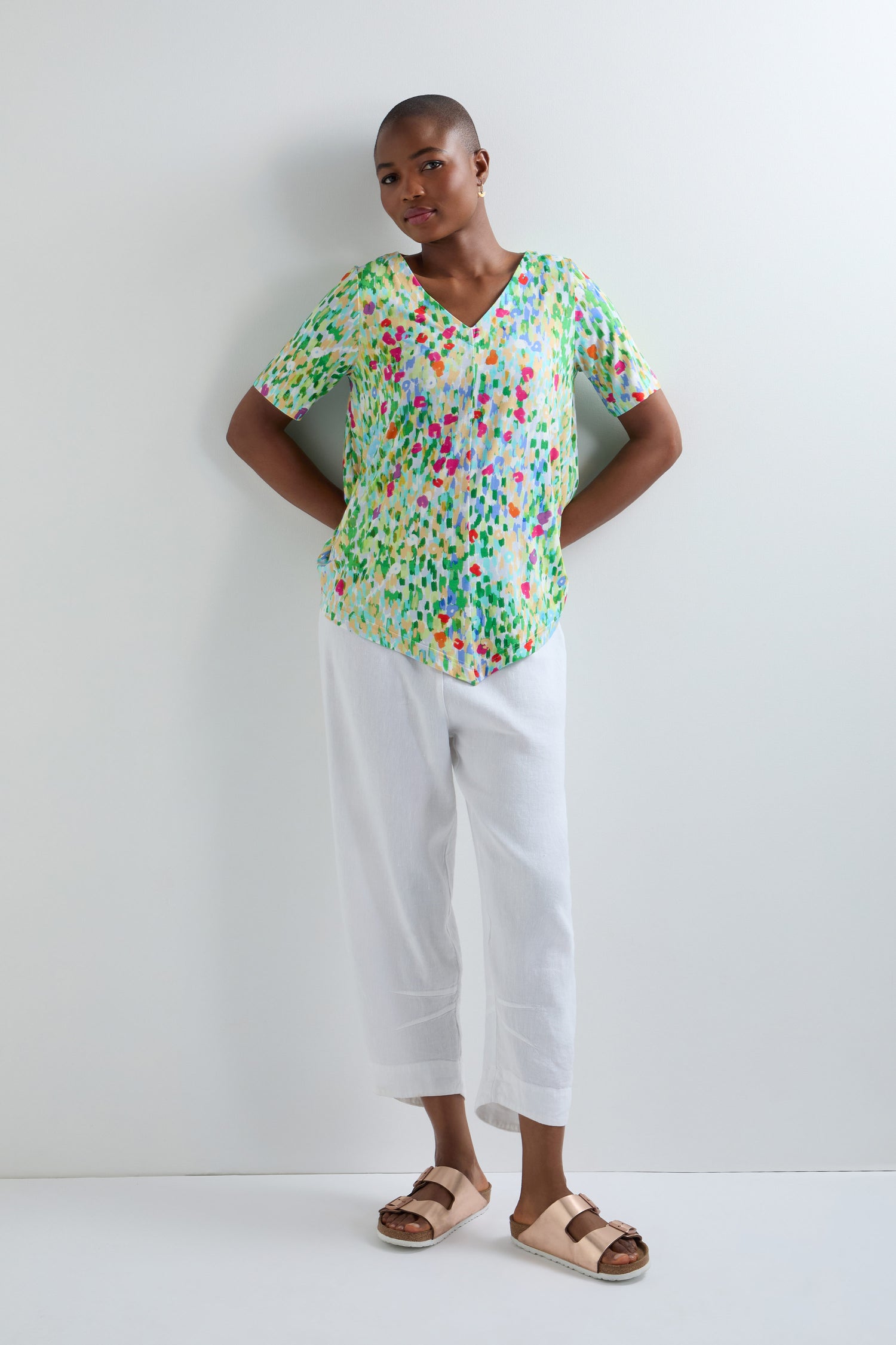 Impressionist Garden Jersey Tunic