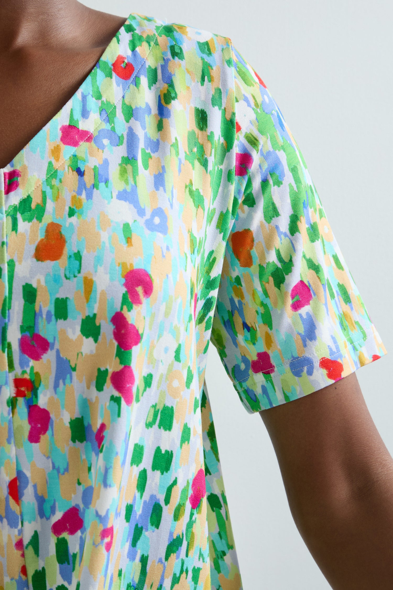 Impressionist Garden Jersey Tunic
