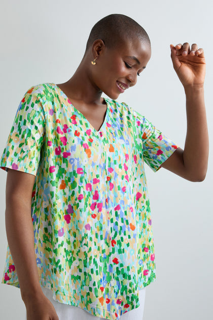 Impressionist Garden Jersey Tunic