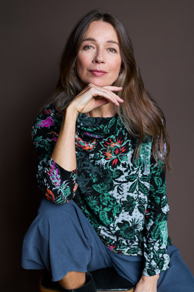 Multi Patchwork Sarasa Jersey Top – Sahara