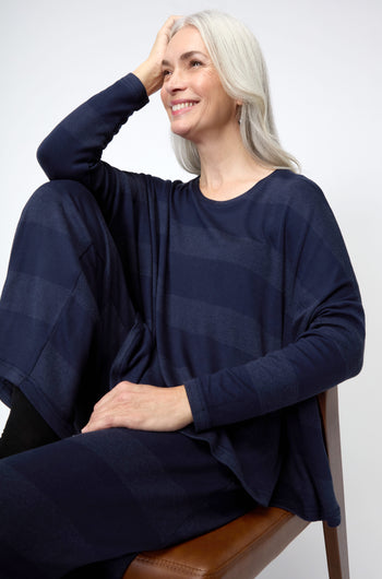 Soft Viscose Jersey Stripe Boxy Top