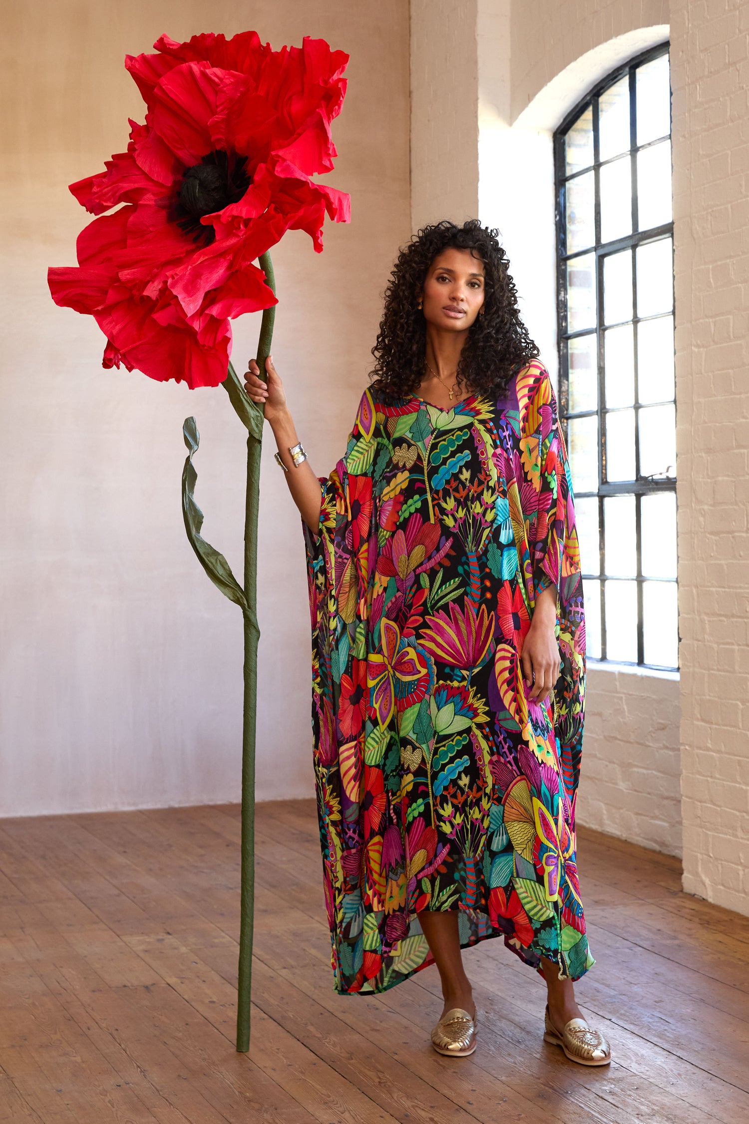 Fantasy Forest Georgette Kaftan