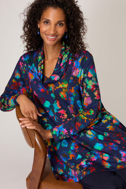 Vivid Petals Jersey Tunic