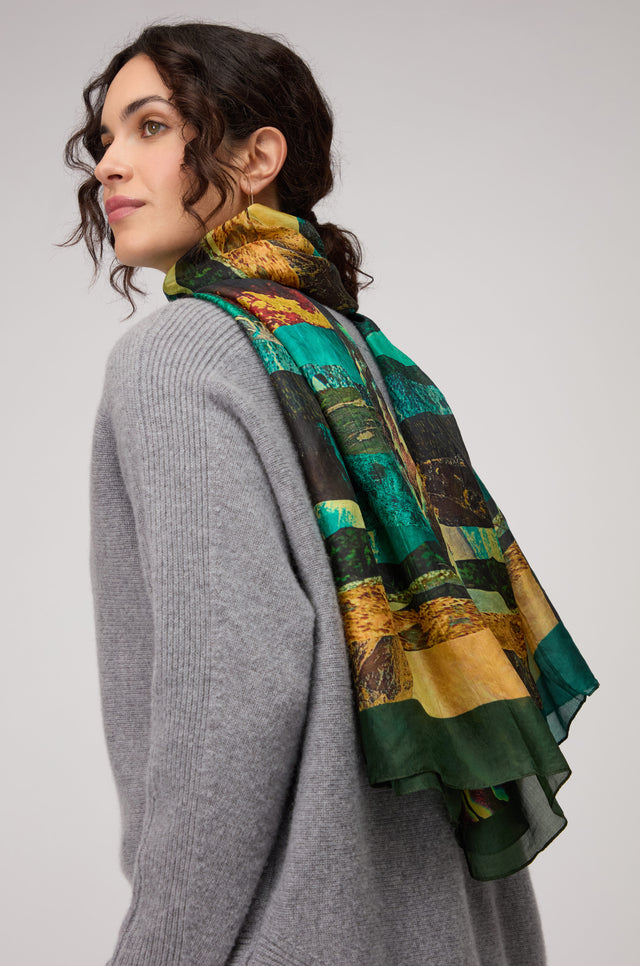 小物 evening scarf in silk satin Satin Scarf, Silk Hair Wrapping Scarf 90x90 cm | STOKLASA