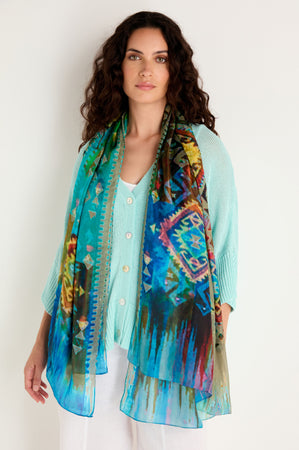 Stained Glass Silk Scarf
