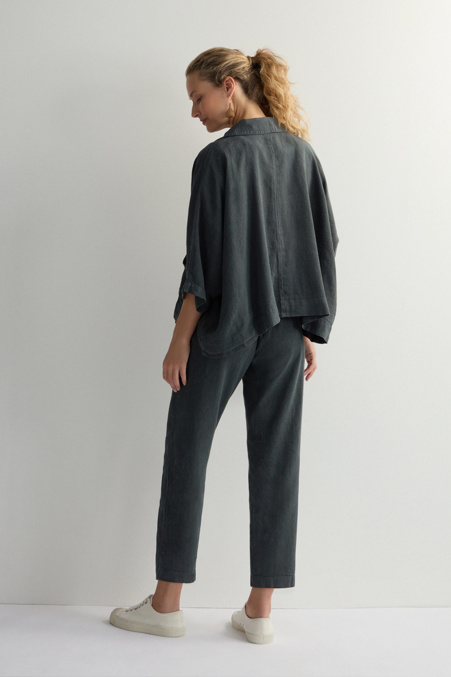 Twisted Linen Boxy Jacket