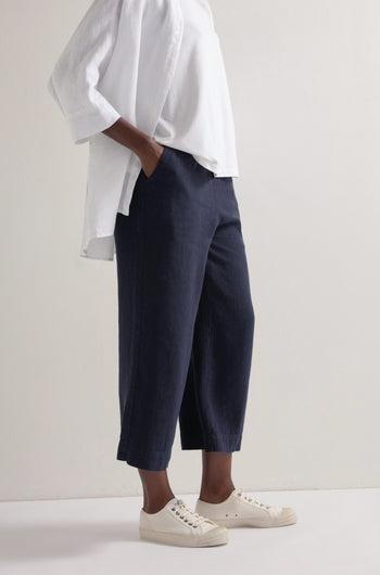 Twisted Linen Wide Trouser