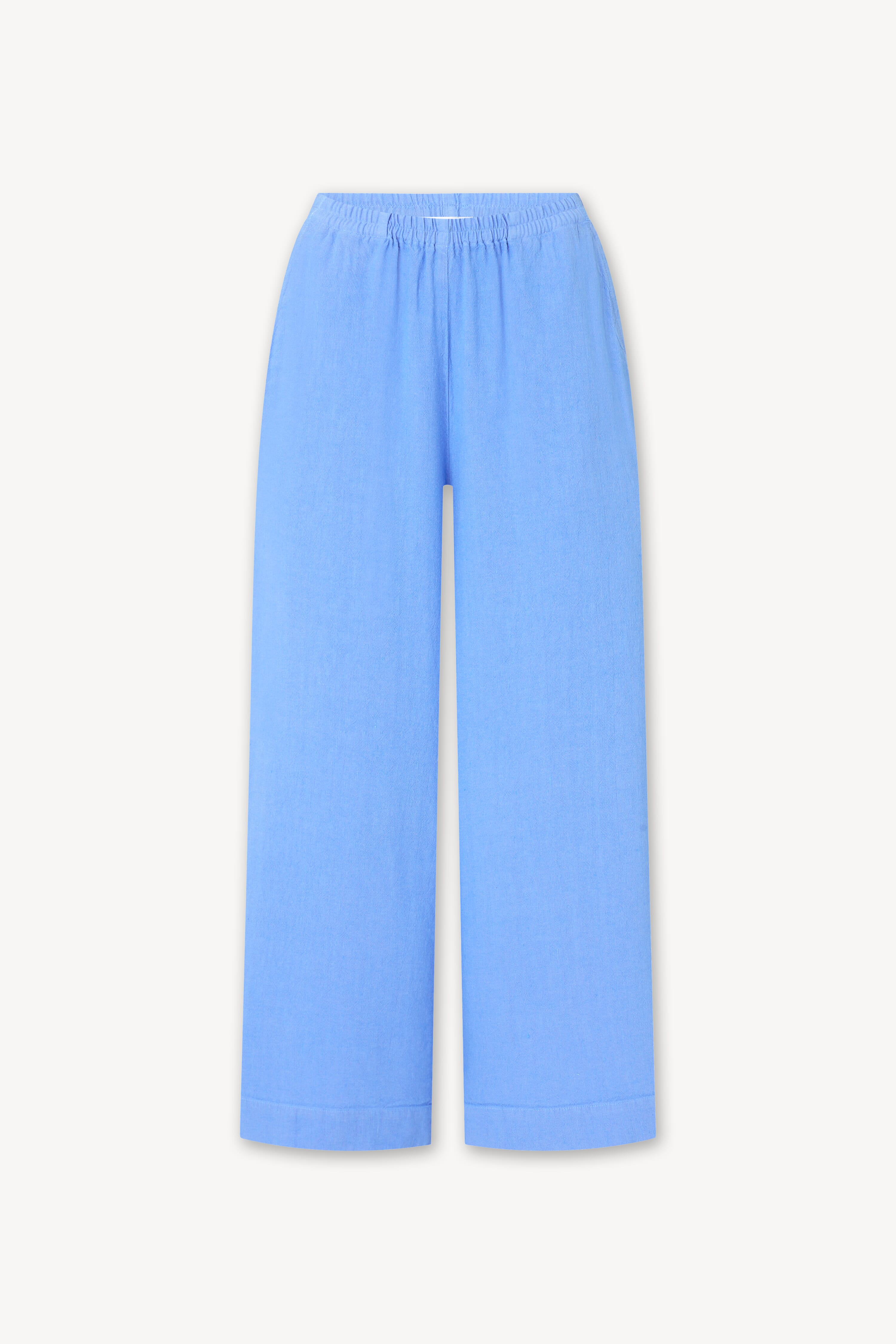 Textured Linen Wide Trouser – Sahara