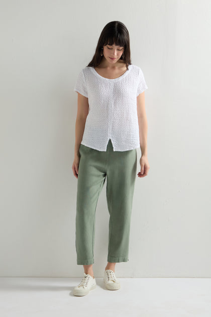 Twisted Linen Slim Trousers