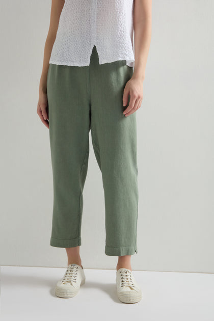 Twisted Linen Slim Trouser