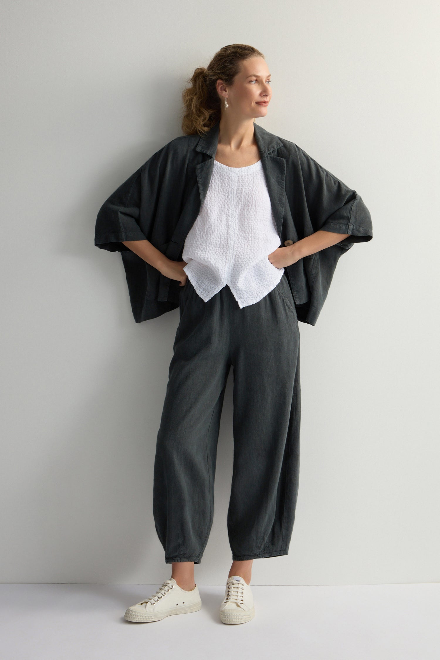 Twisted Linen Bubble Trouser