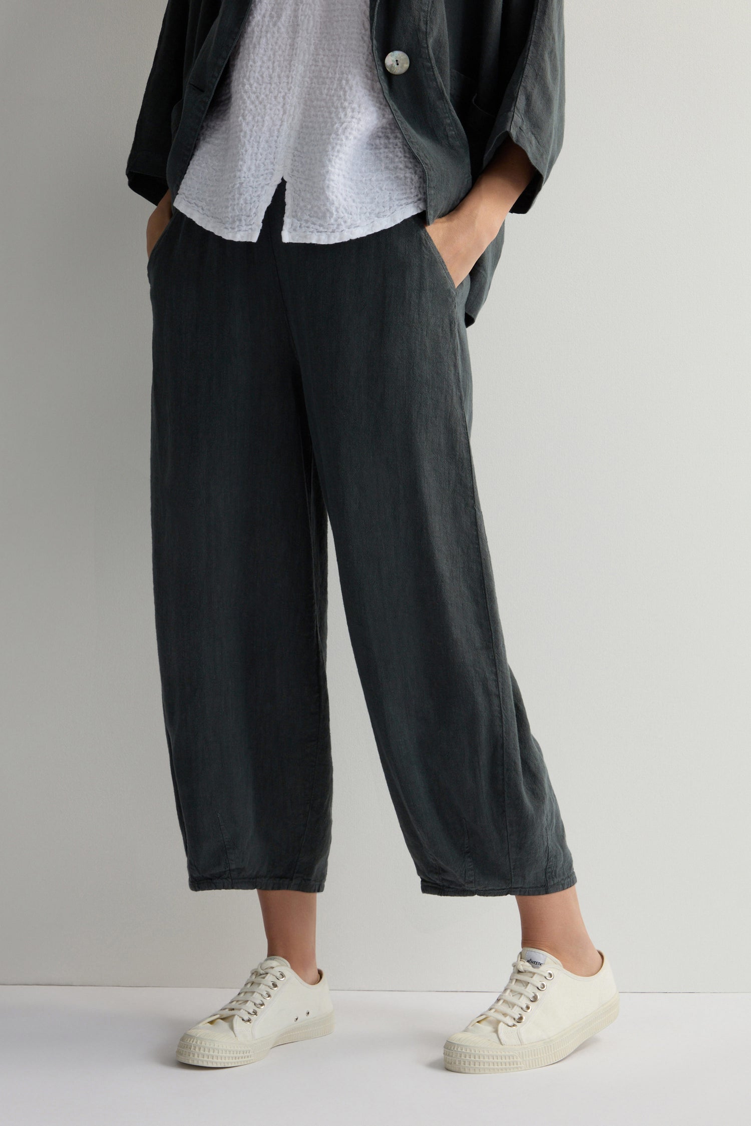 Twisted Linen Bubble Trouser