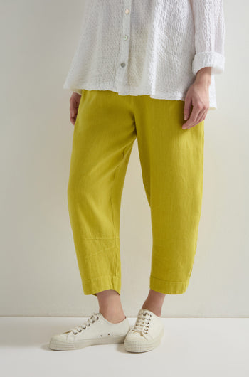 Twisted Linen Crop Bubble Trouser