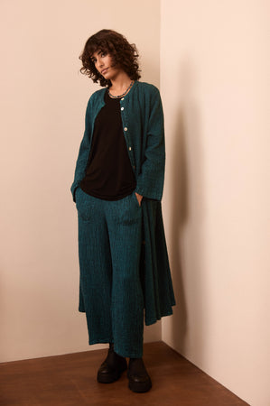 Crinkle Linen Blend Bubble Trousers