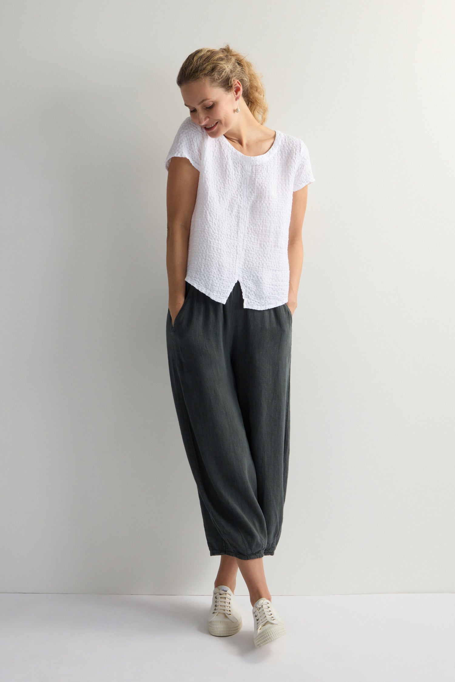 Waffle Linen Top