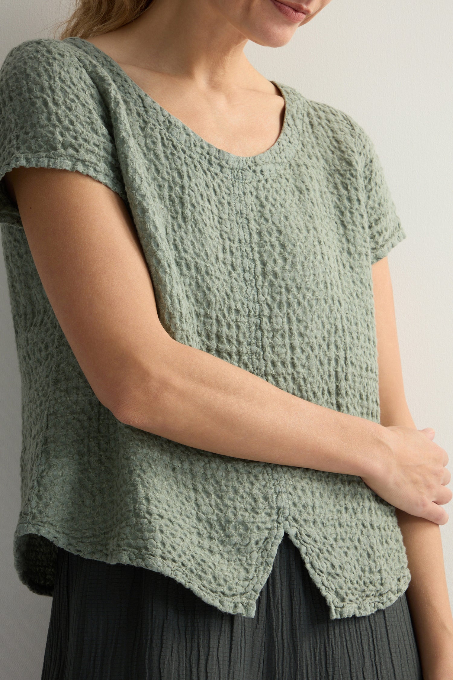 Waffle Linen Top