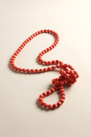 Handmade Long Silk Spheres Necklace