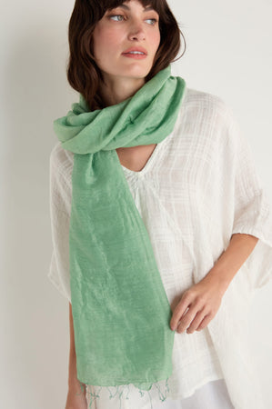 Soft Linen Fringe Scarf