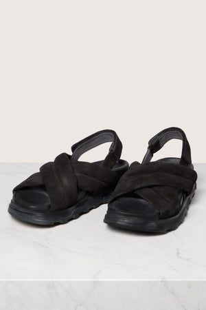 Suede Crossover Sandal