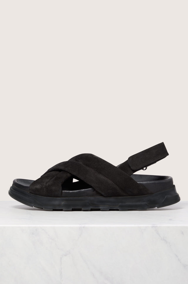 Suede Crossover Sandal – Sahara