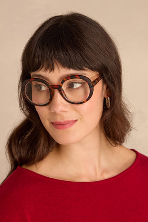 Tortoise Round Reading Glasses
