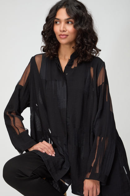 Black Cut Out Shirt