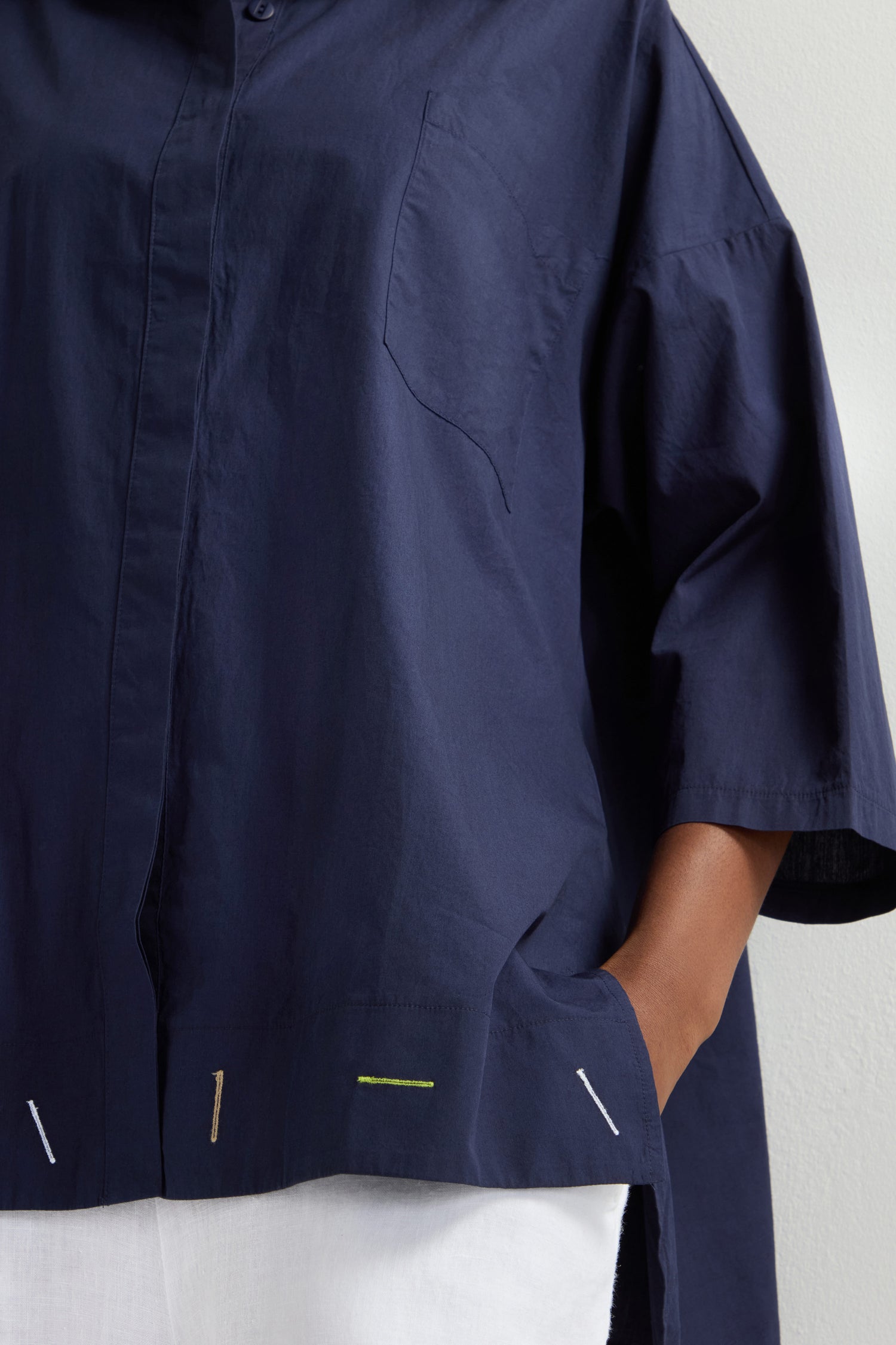 Hem Stitch Detail Shirt