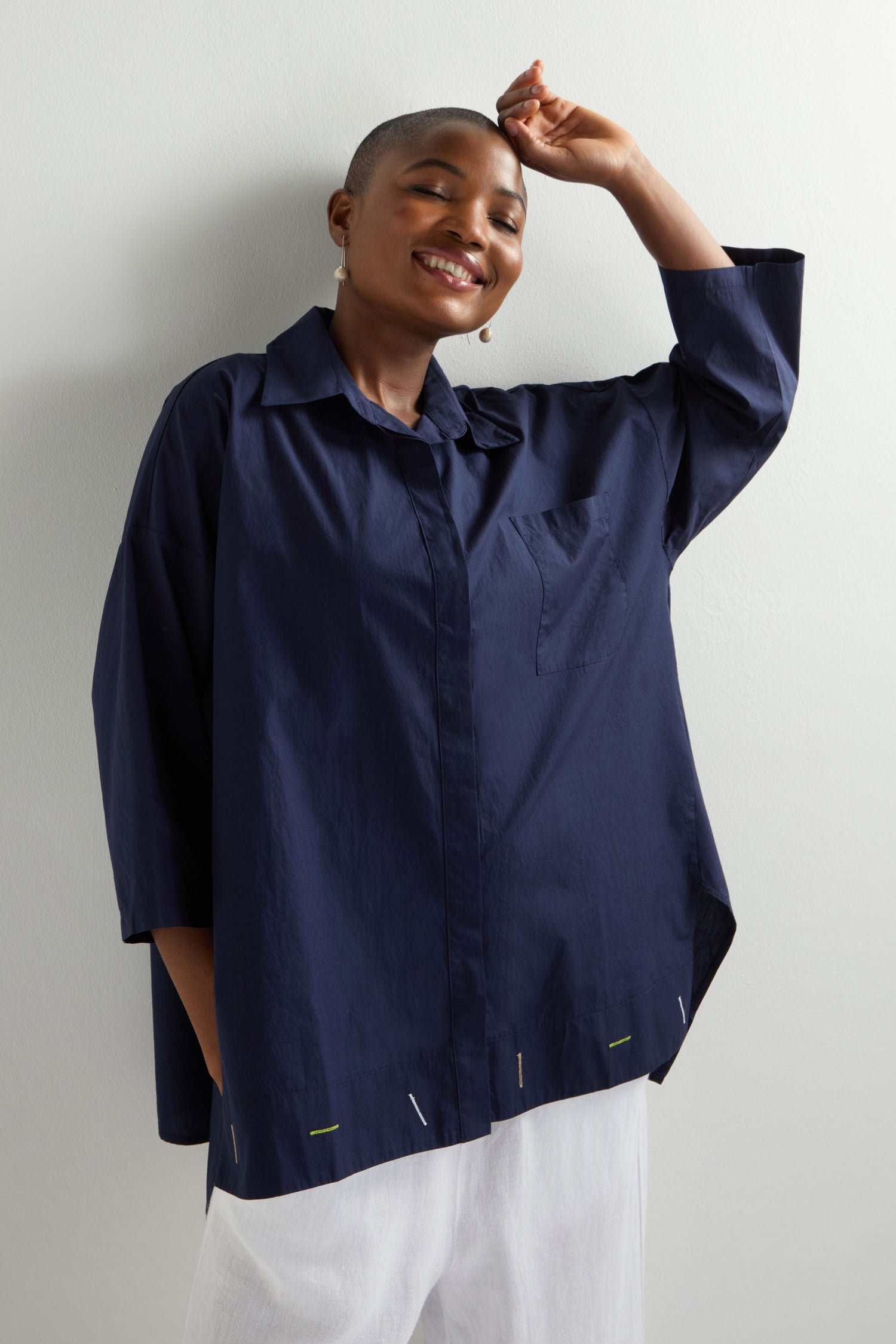 Hem Stitch Detail Shirt