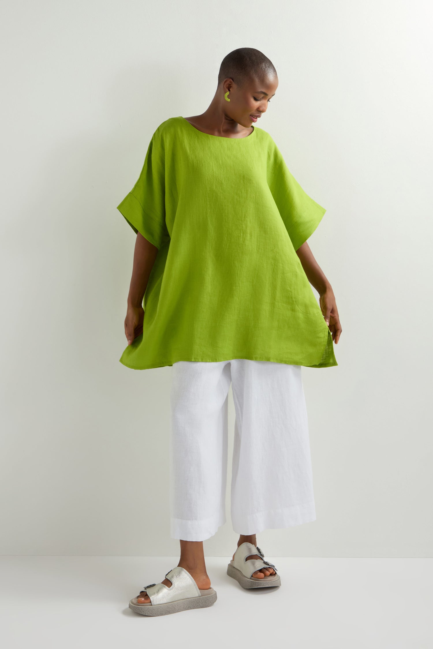 Button Back Linen Tunic