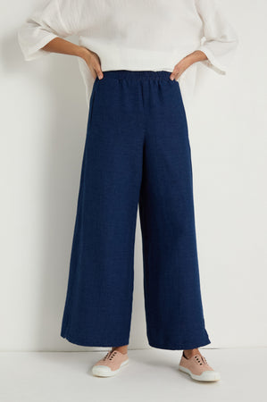 Wide Leg Slit Trousers